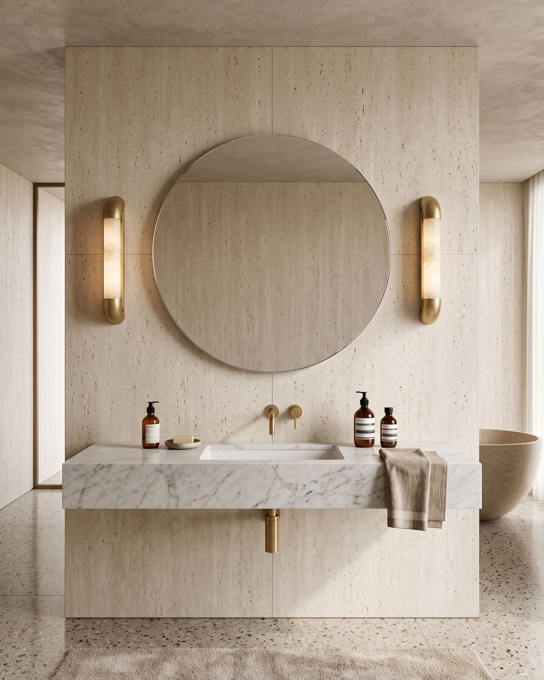 Winslow Opal Stone Wall Sconce