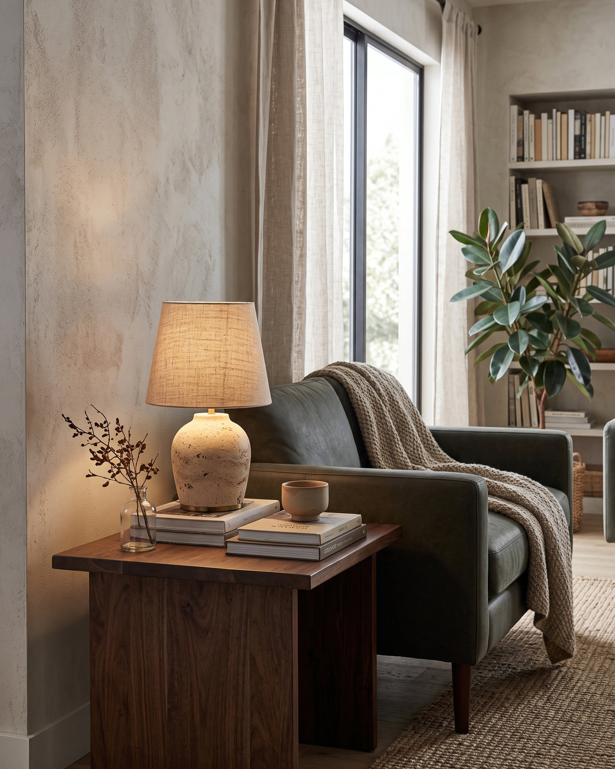 Witten Travertine Table Lamp