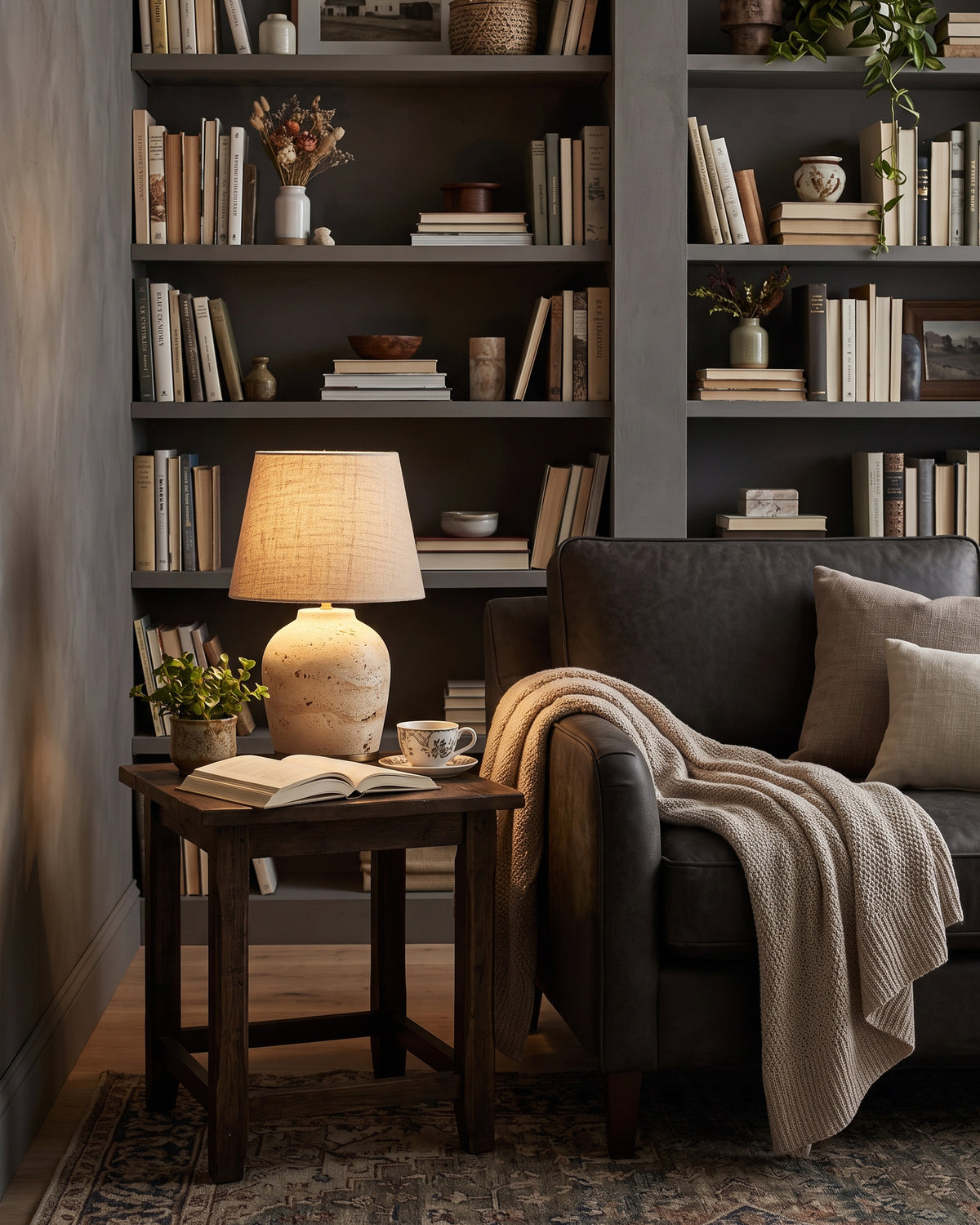 Witten Travertine Table Lamp