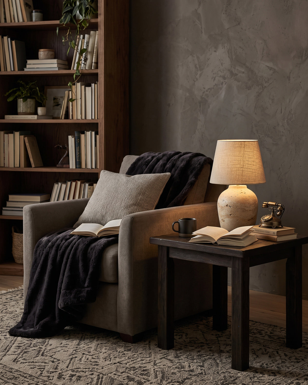 Witten Travertine Table Lamp