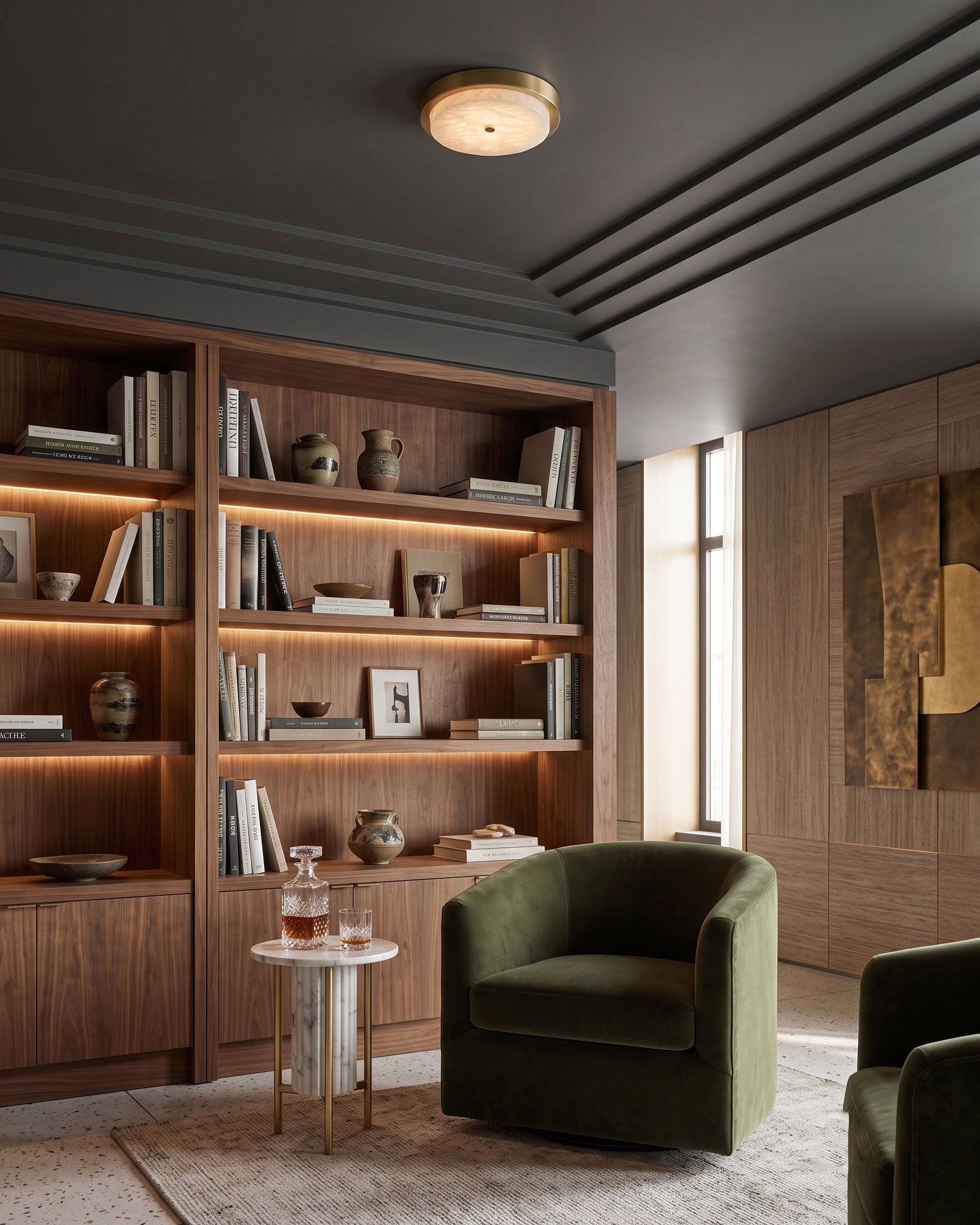 Xanthe Stone Semi-Flush Mount