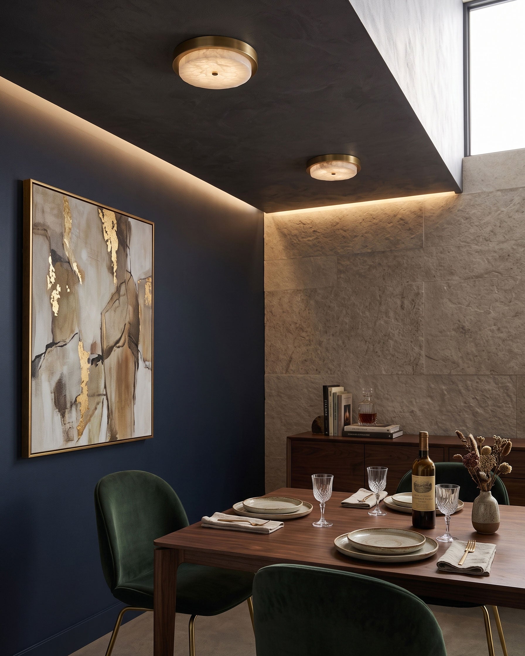 Xanthe Stone Semi-Flush Mount