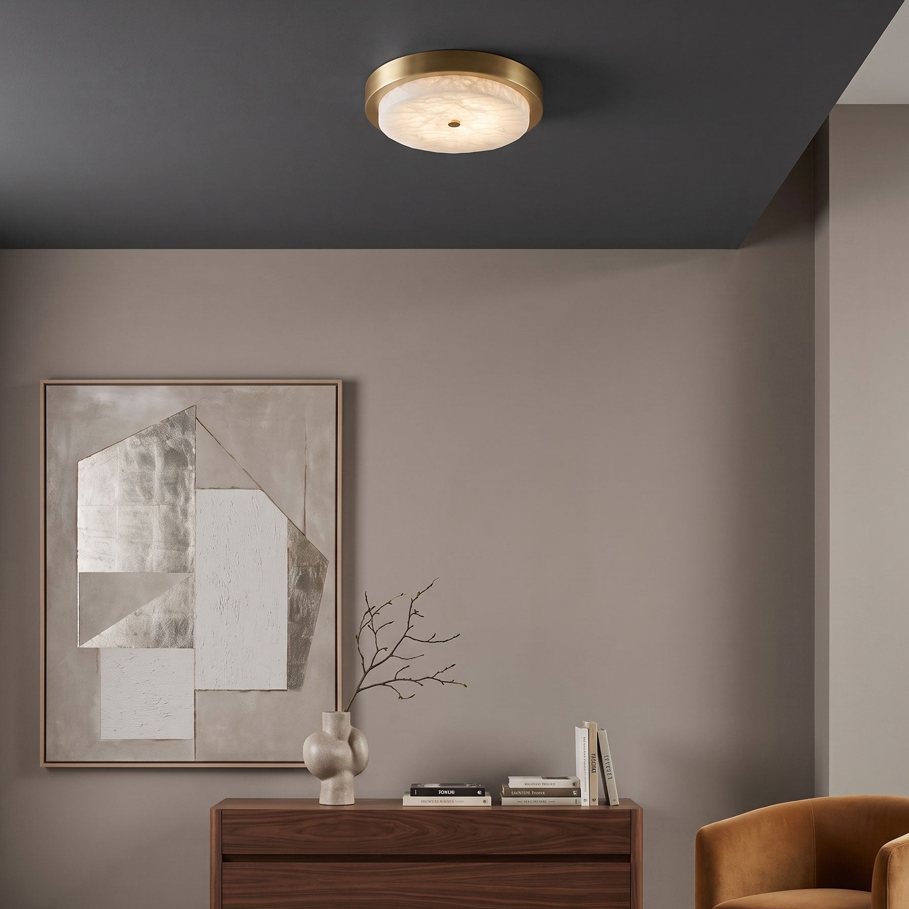 Xanthe Stone Semi-Flush Mount