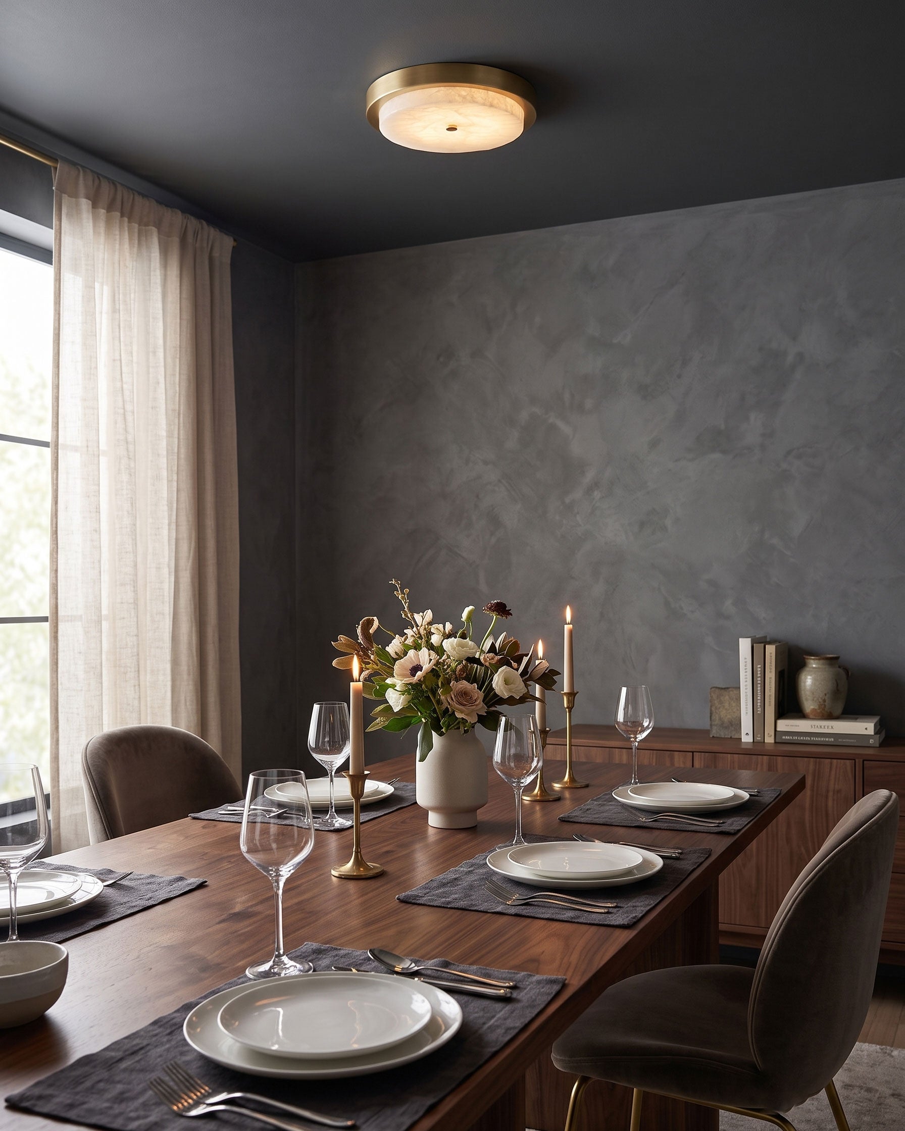 Xanthe Stone Semi-Flush Mount