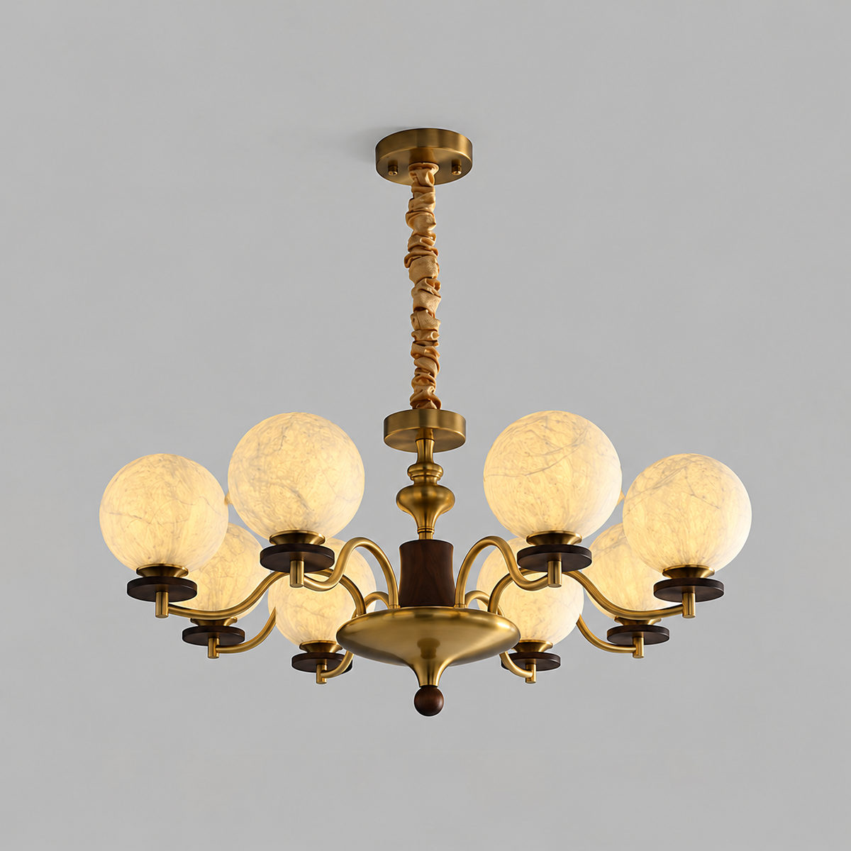 Xavier Natural Mulberry Silk Chandelier