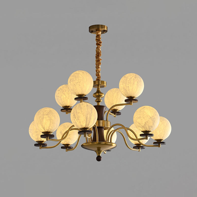 Xavier Natural Mulberry Silk Chandelier