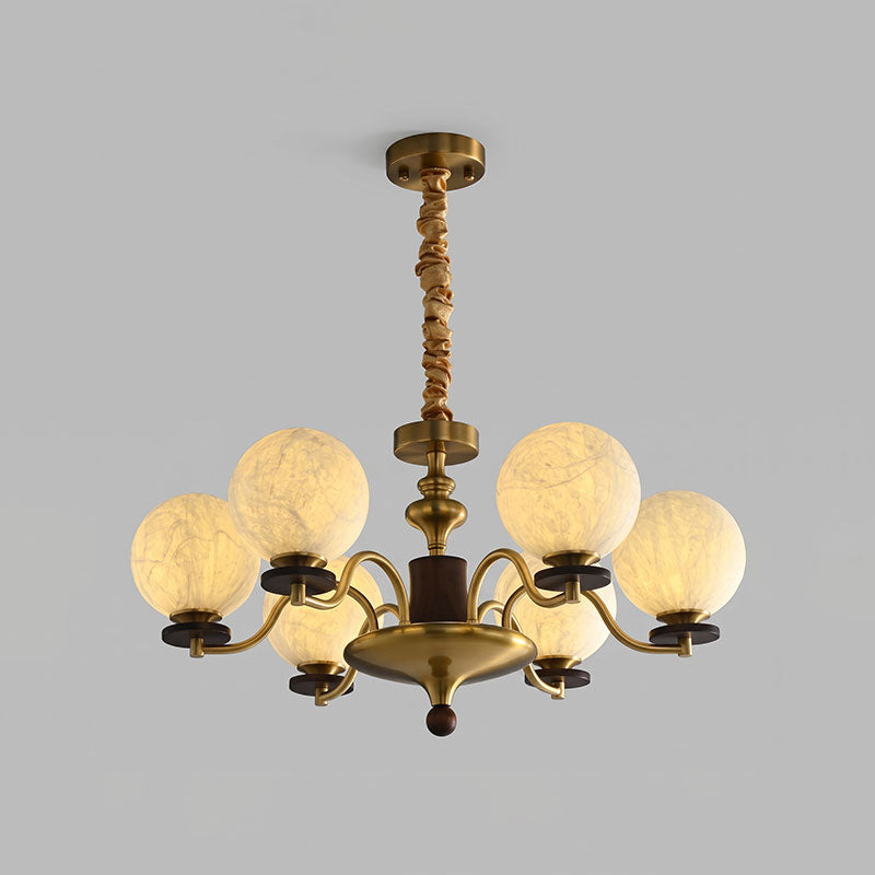 Xavier Natural Mulberry Silk Chandelier