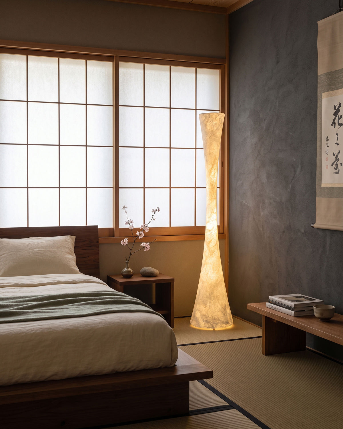 Zadie Mulberry Silk Floor Lamp