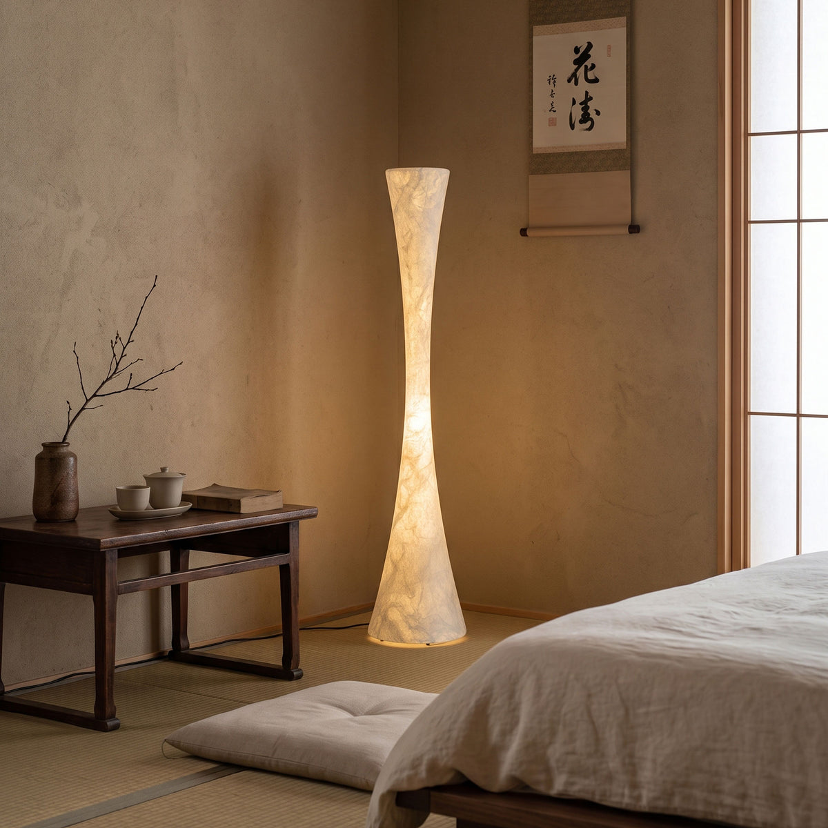 Zadie Mulberry Silk Floor Lamp