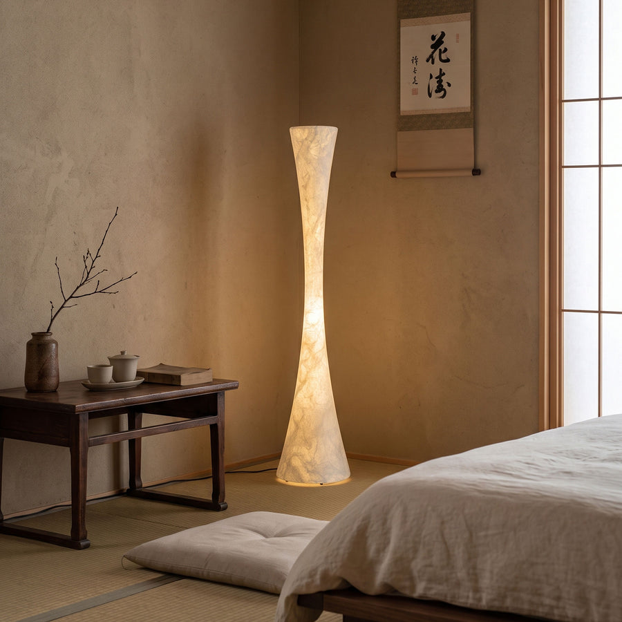 Zadie Mulberry Silk Floor Lamp