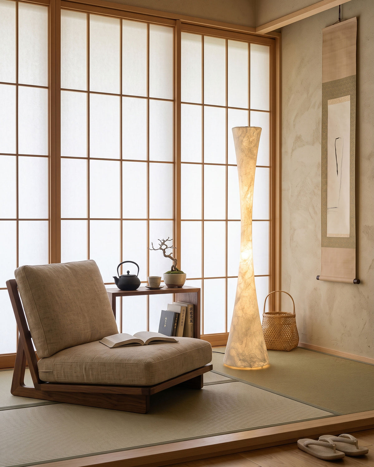Zadie Mulberry Silk Floor Lamp