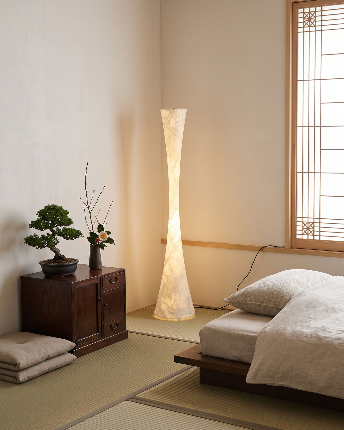 Zadie Mulberry Silk Floor Lamp