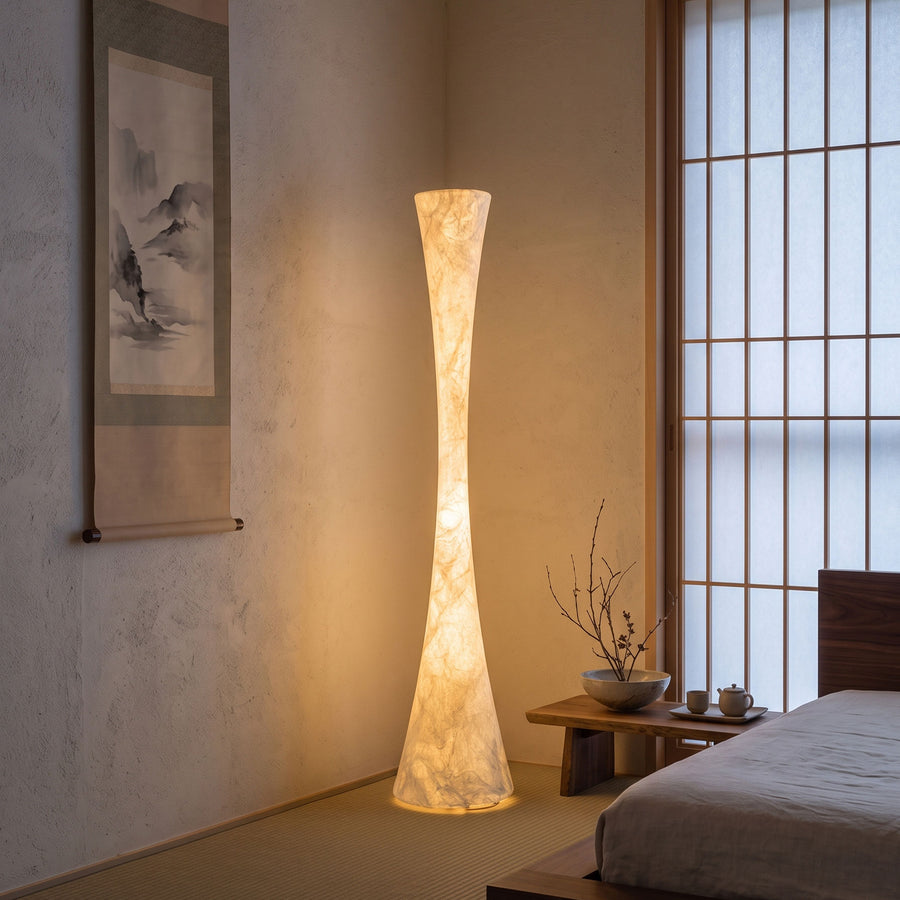 Zadie Mulberry Silk Floor Lamp