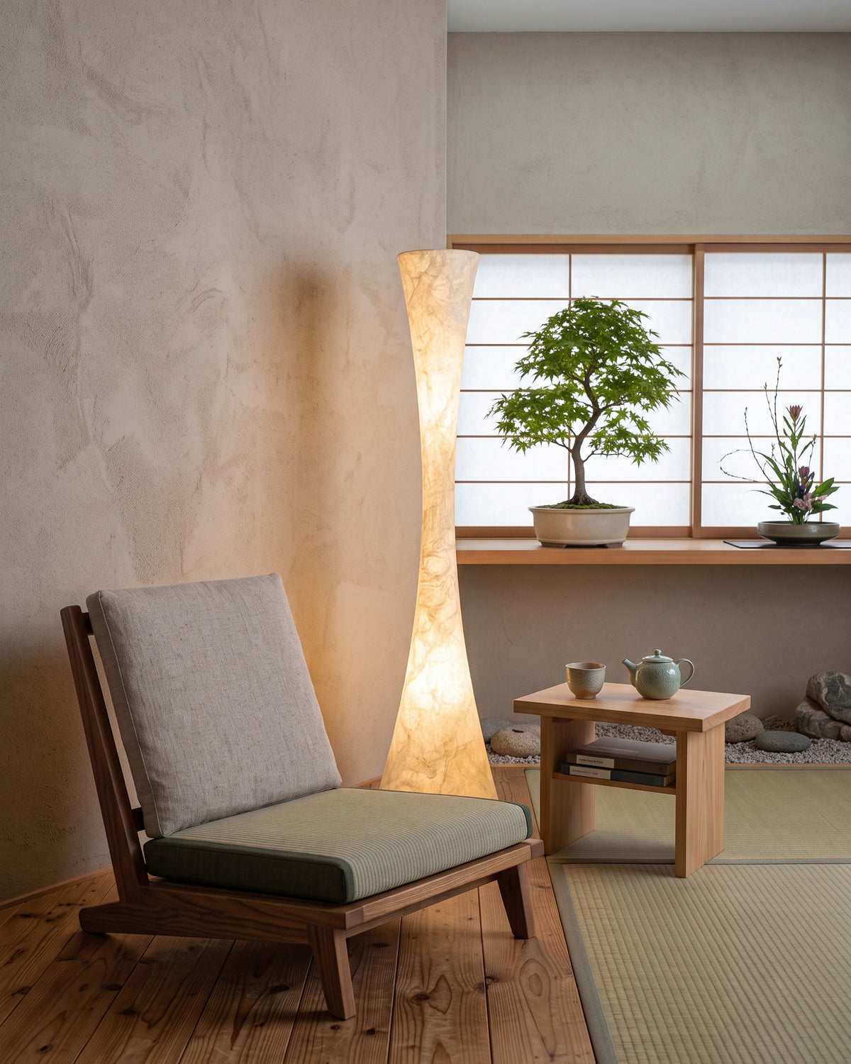 Zadie Mulberry Silk Floor Lamp