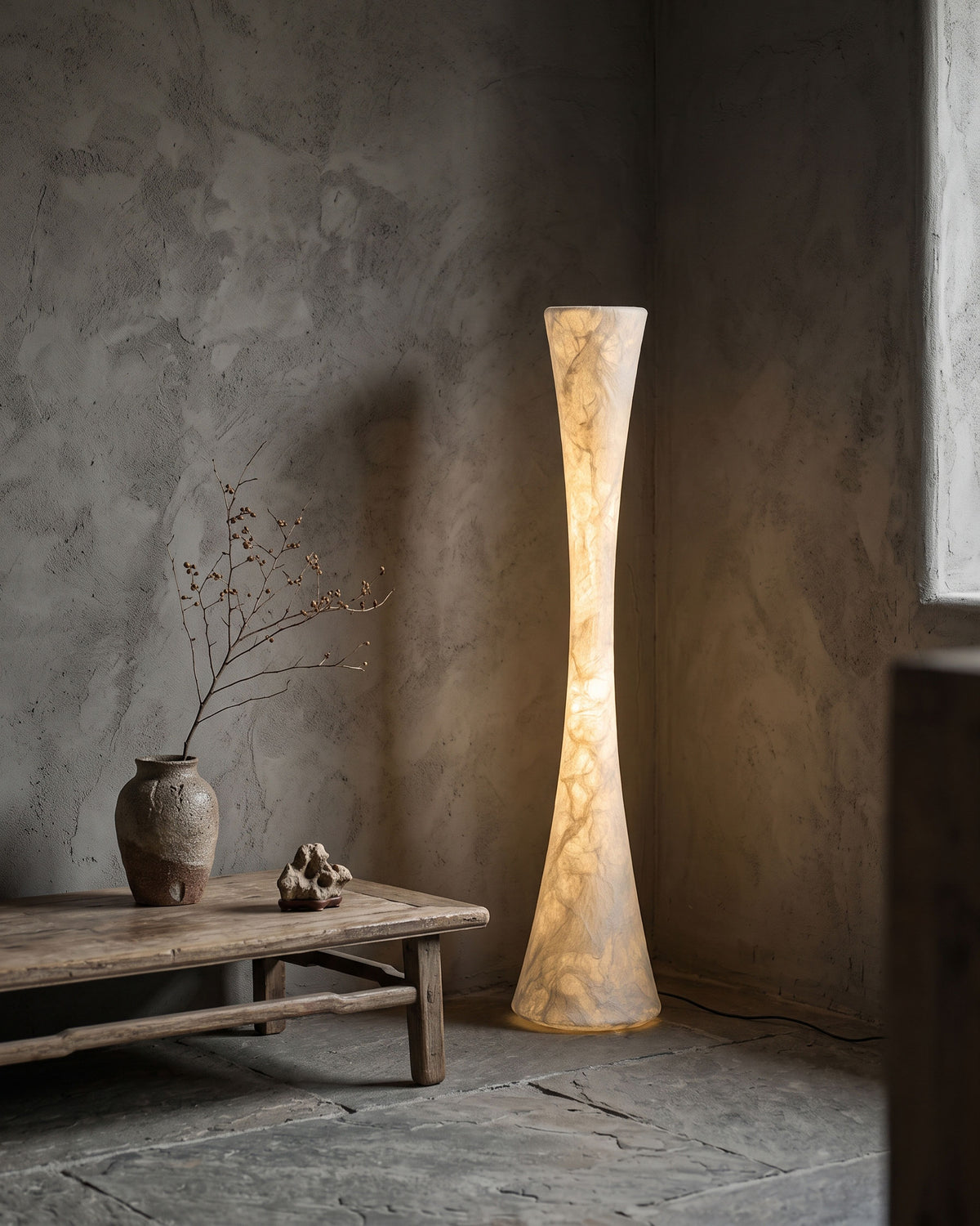 Zadie Mulberry Silk Floor Lamp