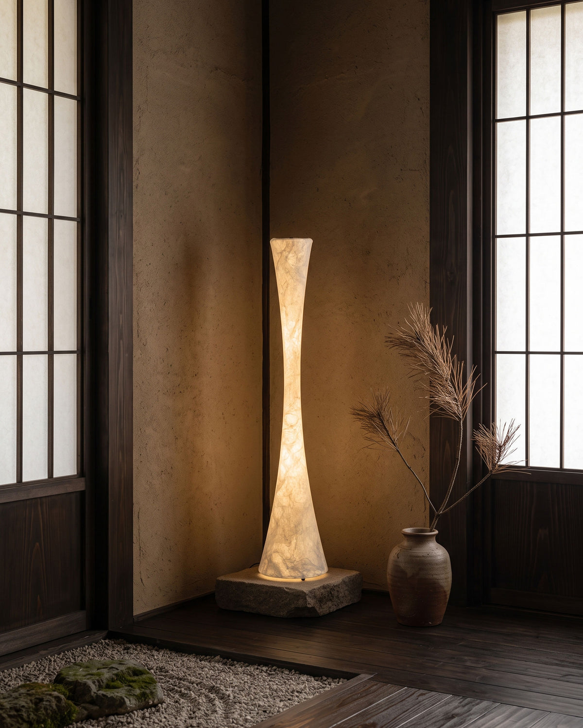 Zadie Mulberry Silk Floor Lamp