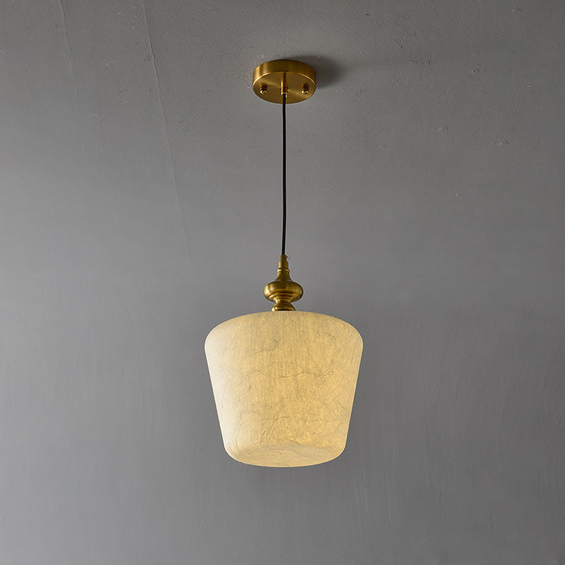 Zebulon Mulberry Silk Pendant Light
