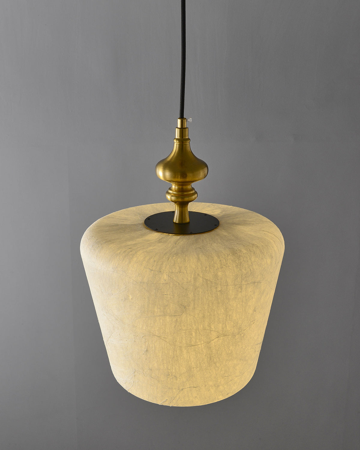 Zebulon Mulberry Silk Pendant Light