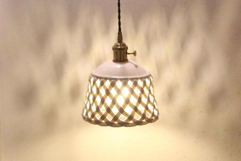Openwork Ceramic Pendant Lamp
