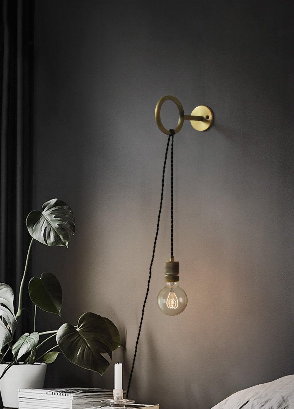 Loop Minimalist Wall Light With Wall Socket