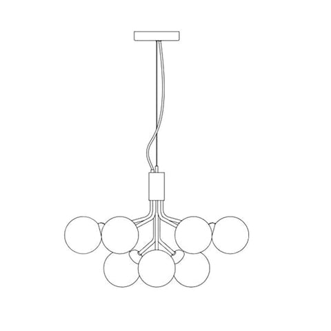 9 teste Dia 60cm x H 40cm / ∅ 23,6″ x H 15,8″