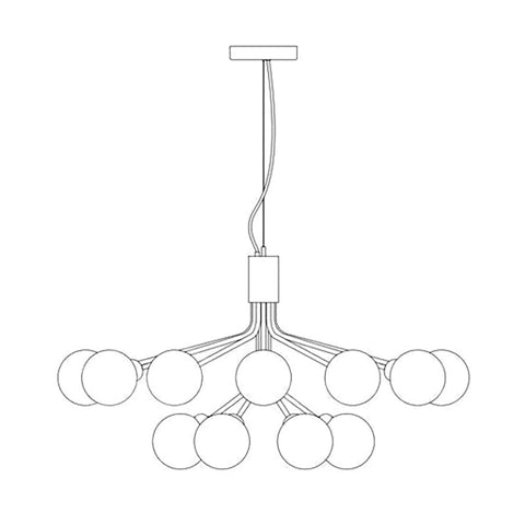 18 teste Dia 100cm x H 55cm / ∅ 39,4″ x H 21,7″