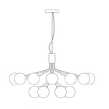 12heads Dia 80cm x H 50cm / ∅ 31.5″ x H 19.7″