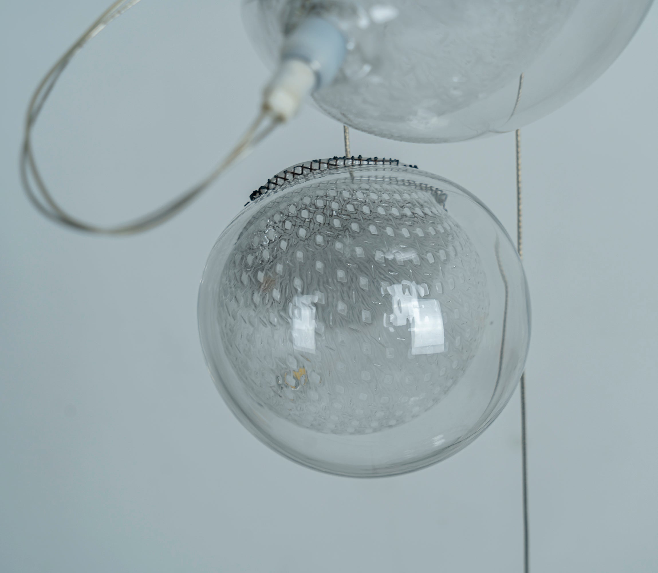 White and Clear Glass Pendant Light