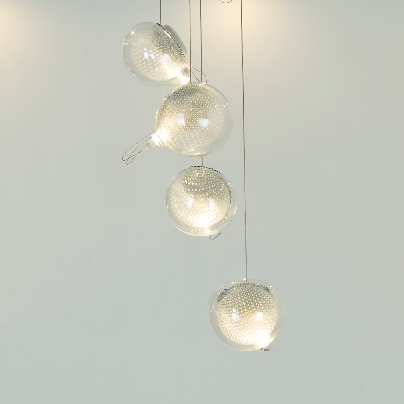 White and Clear Glass Pendant Light