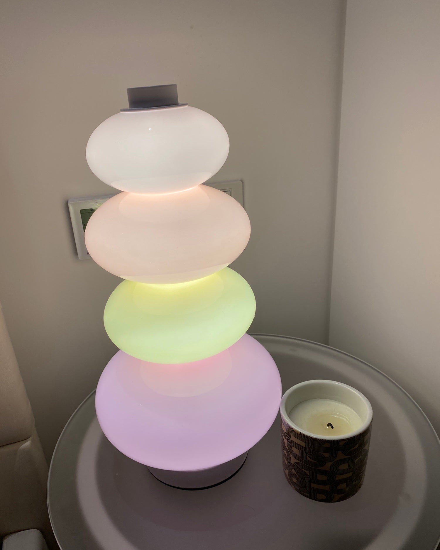 Lámpara de mesa de caramelo