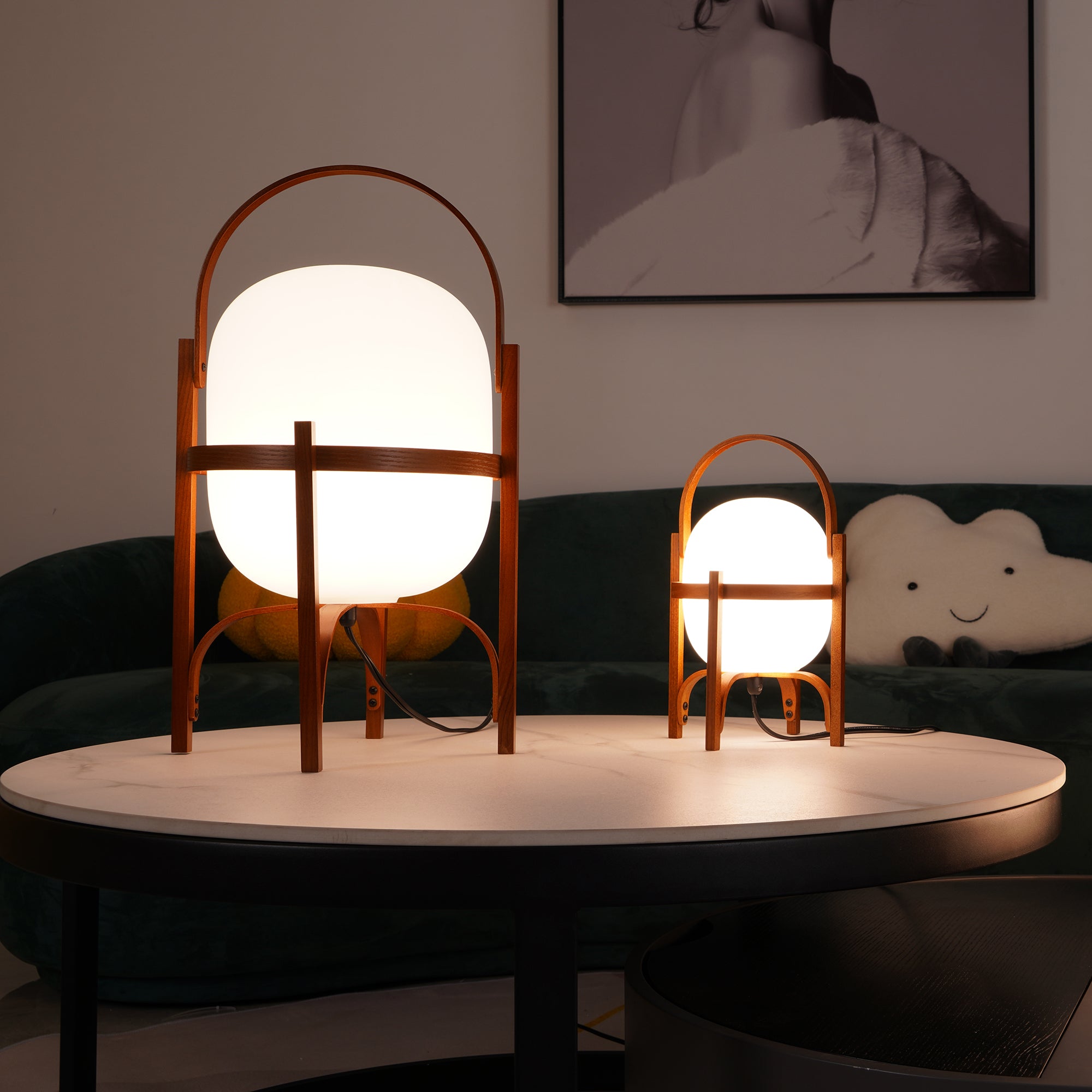 Lantern Glass Table Lamp
