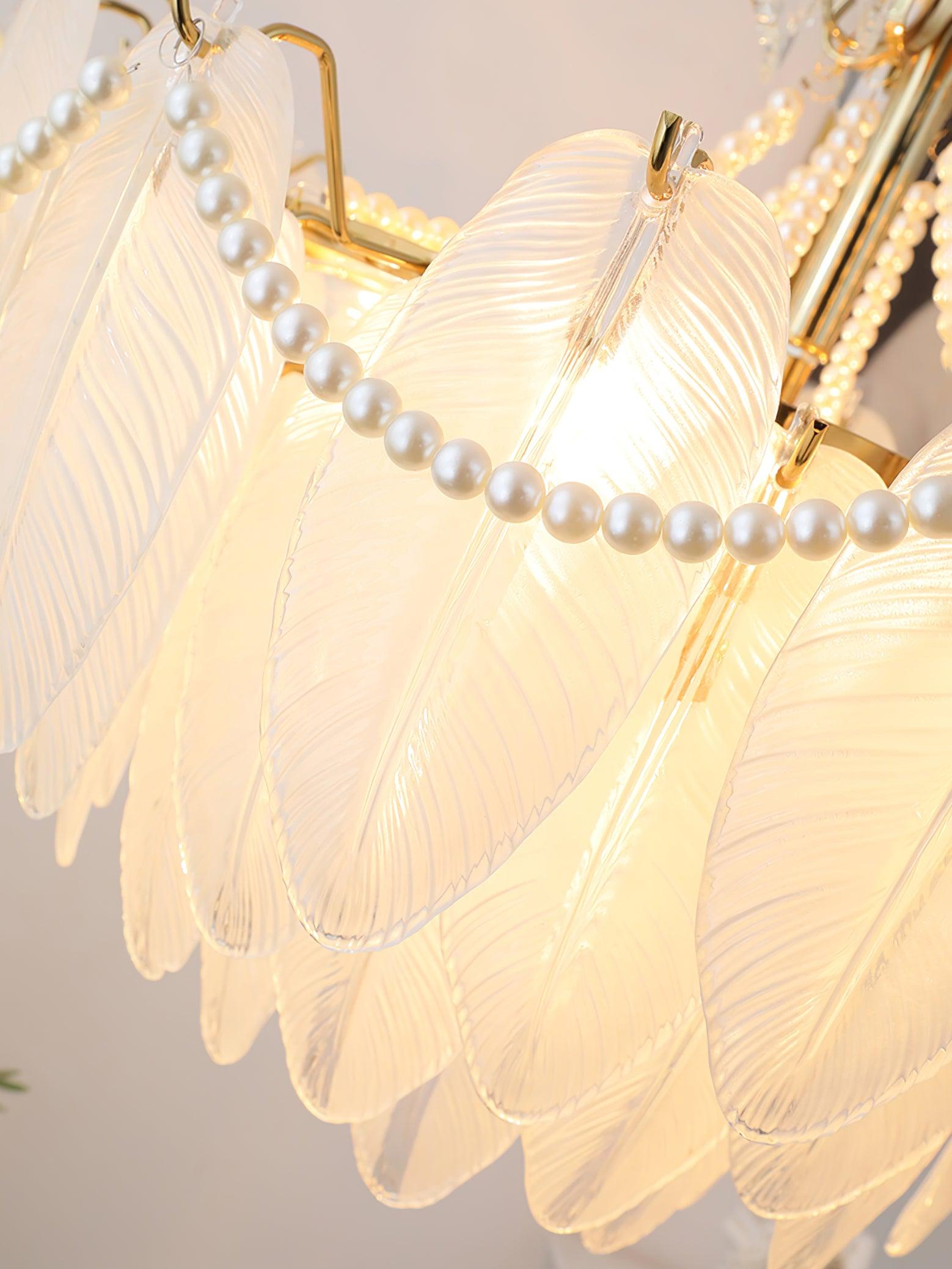 Angel Glass Feather Chandelier - Decormote