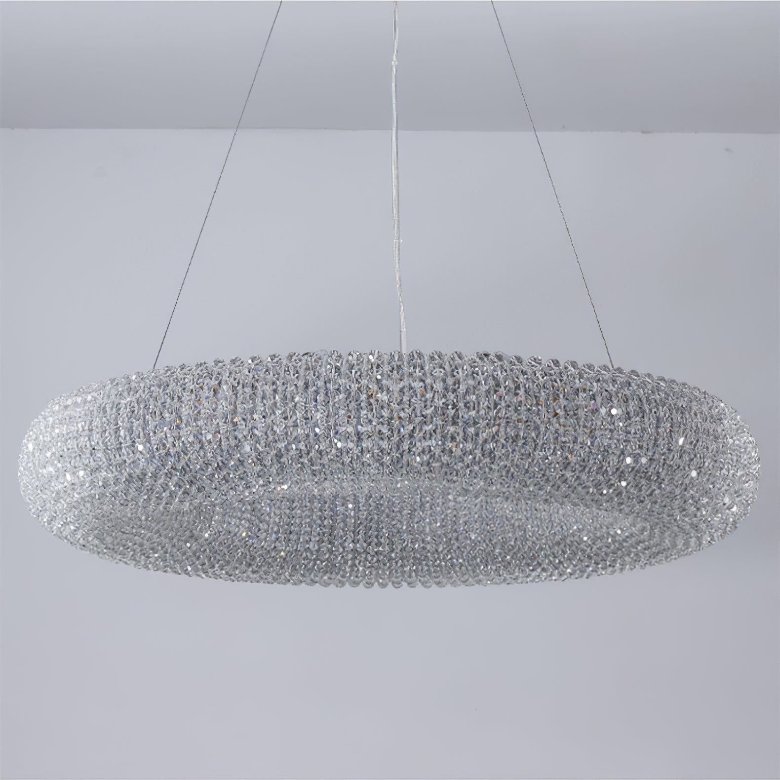 Crystal Halo Clear Chandelier