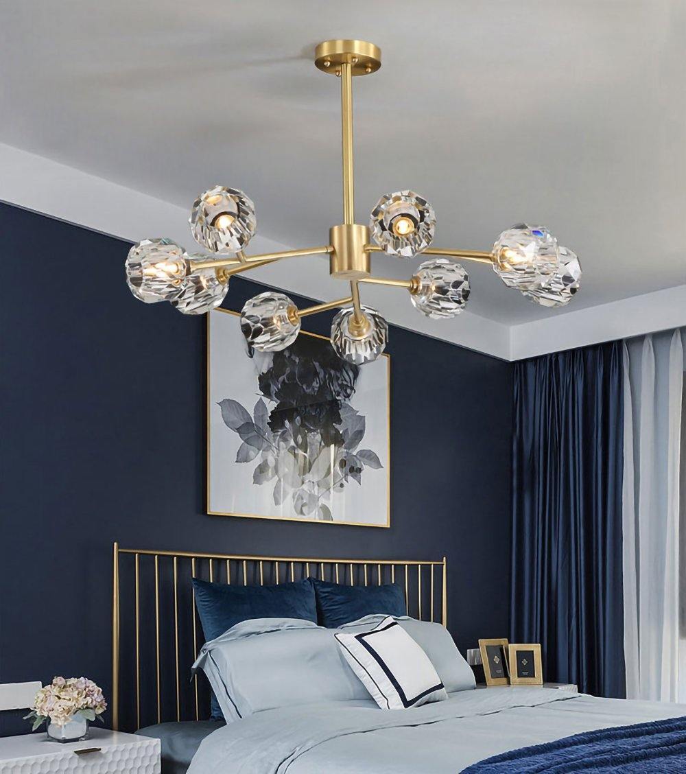 Crystal Ball Round Cluster Chandelier 