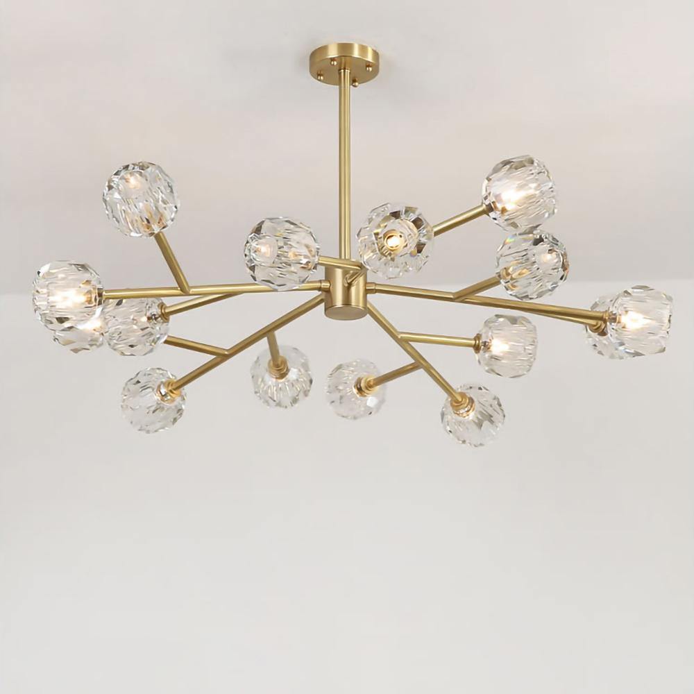 Crystal Ball Round Cluster Chandelier 