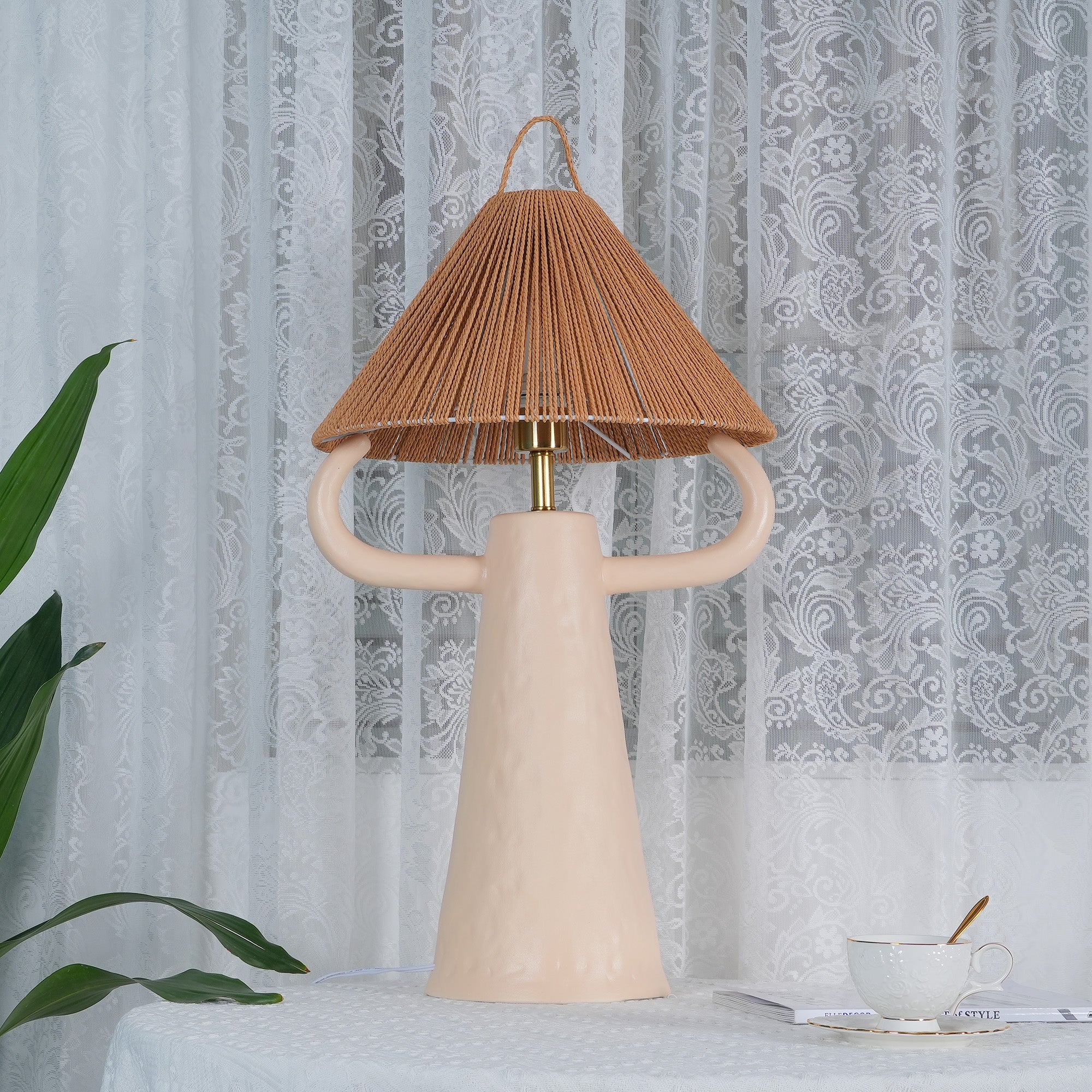 Lámpara de mesa de cerámica Dona