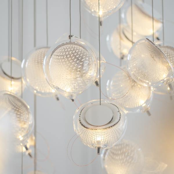 White and Clear Glass Pendant Light – detail 5