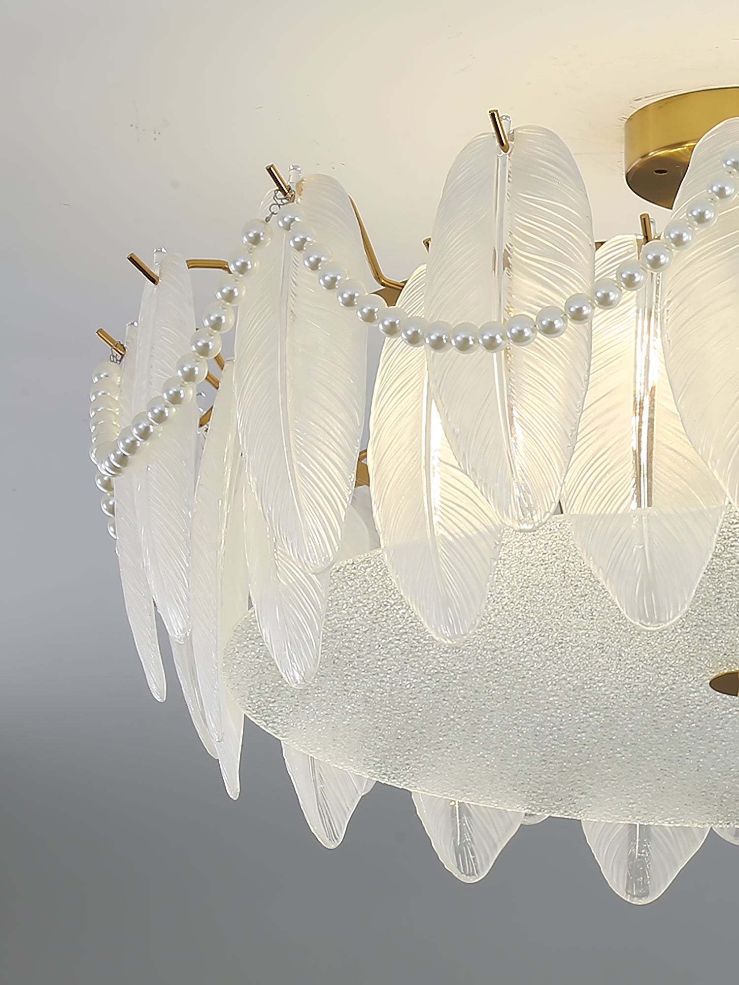 Glass Feather Chandeliers