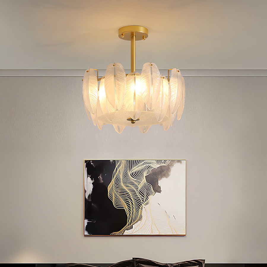 Glass Feather Chandeliers – detail 2