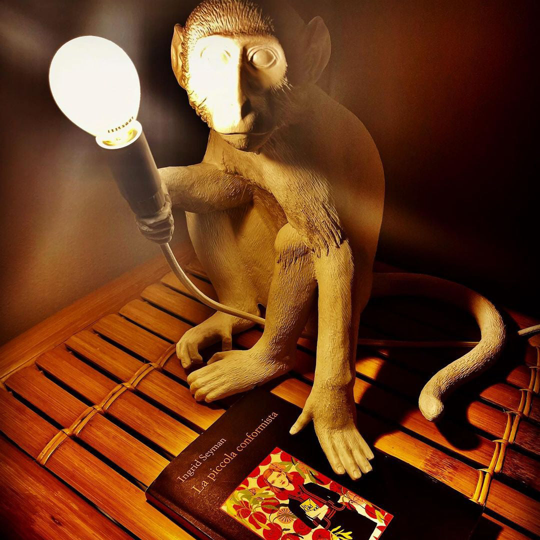 Monkey Resin Table Lamp