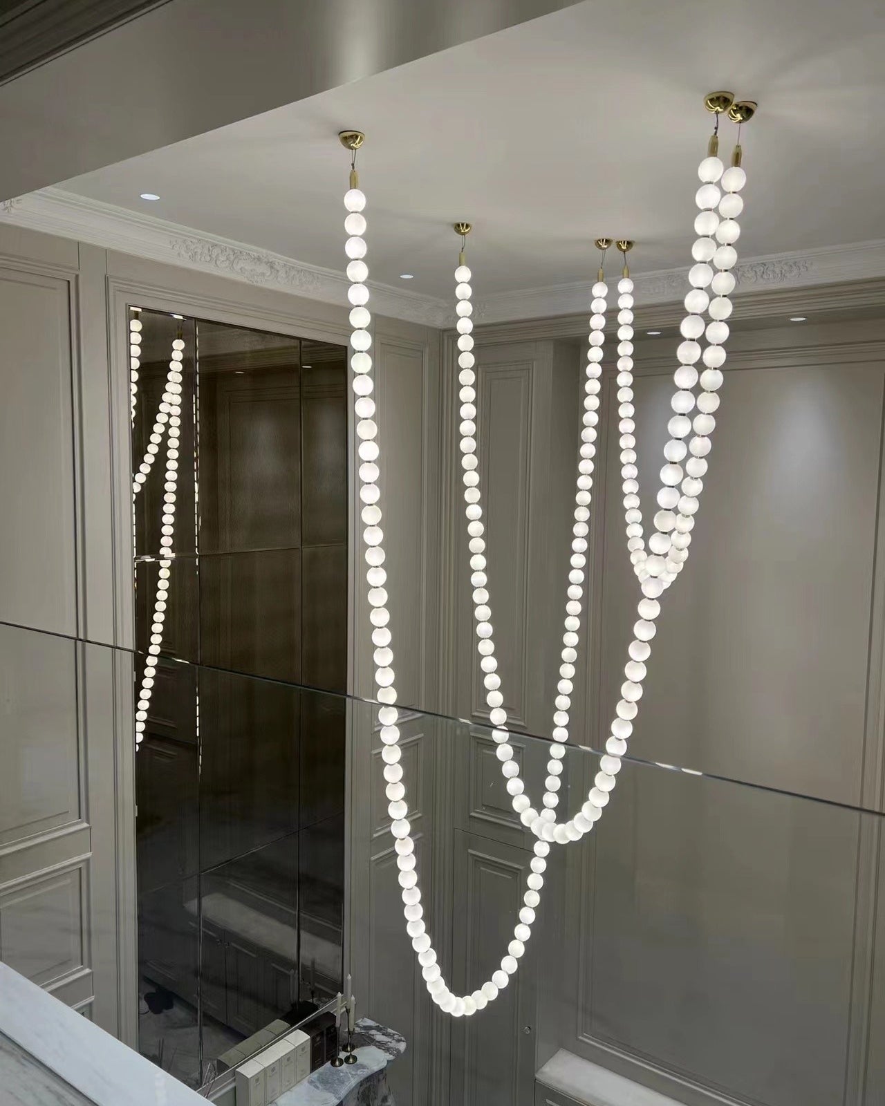 Shops Pearl Chandelier Dangling Necklace