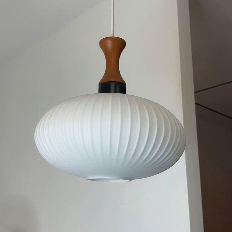Pleated Glass Nelson Pendant Light – detail 3