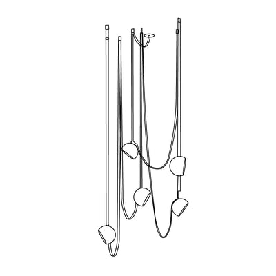 5 Heads Dia 100cm x H 150cm / ∅ 39.3″ x H 59″