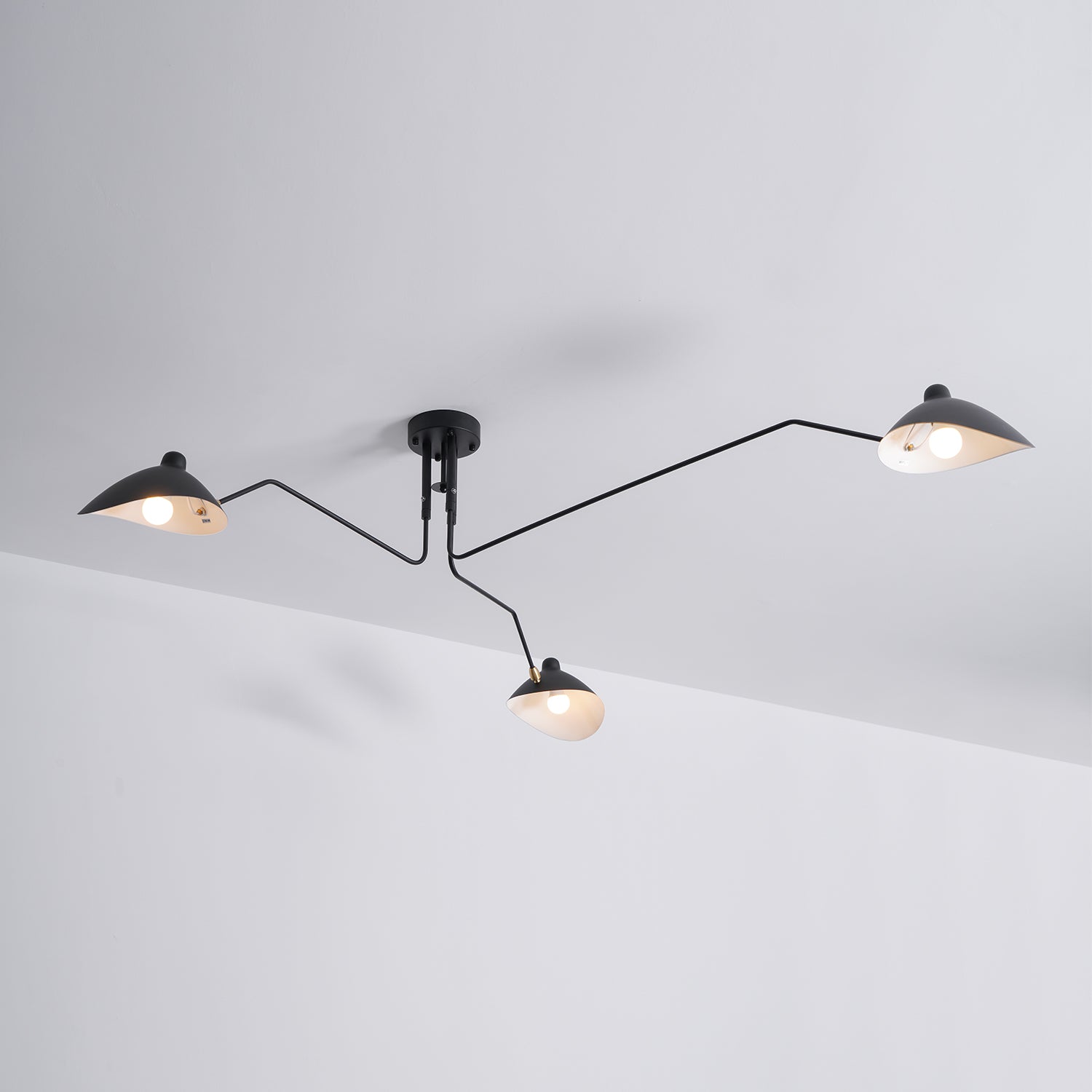 Horizontal Serge Mouille Ceiling Lamp A