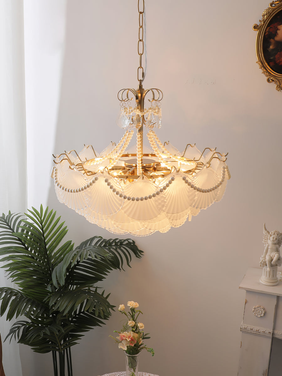 Shell Shade Crystal Chandelier – detail 6