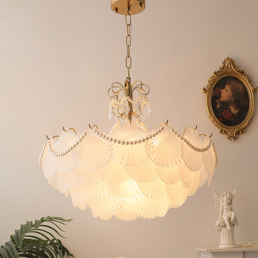 Shell Shade Crystal Chandelier – detail 3