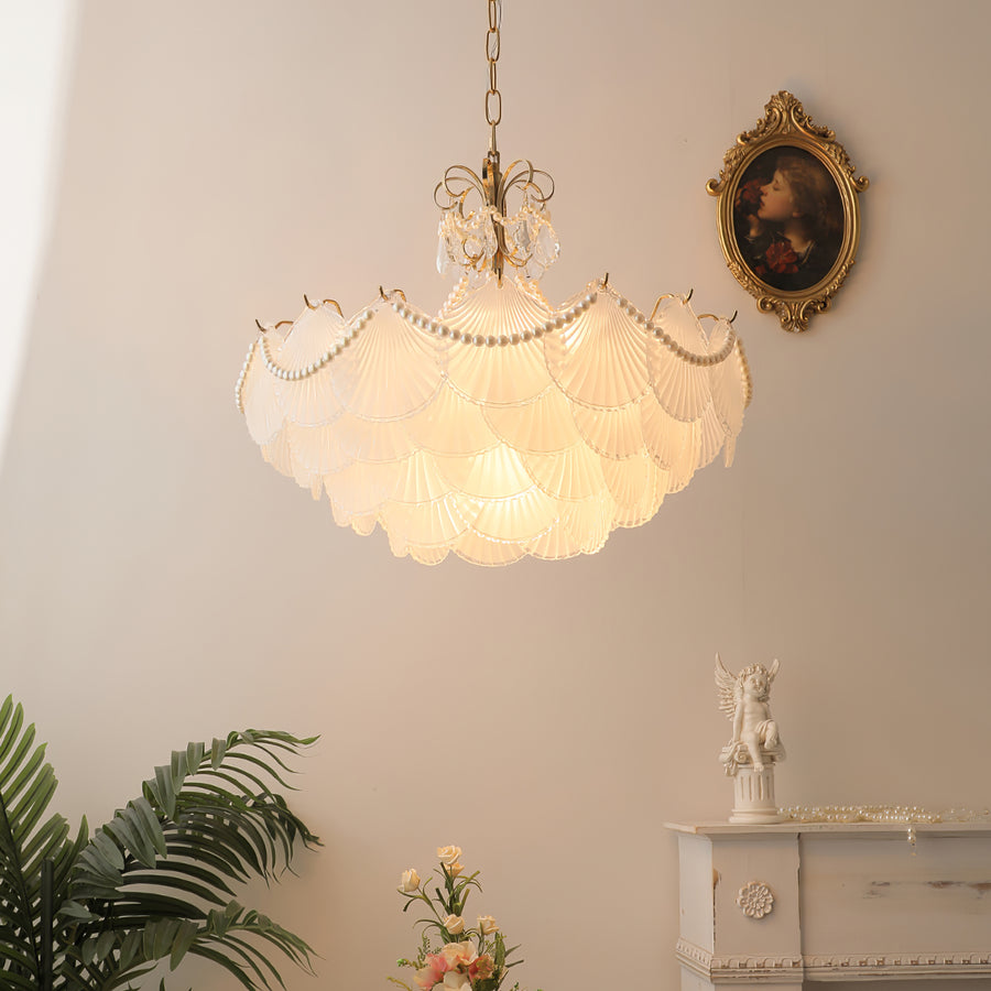 Shell Shade Crystal Chandelier – detail 2