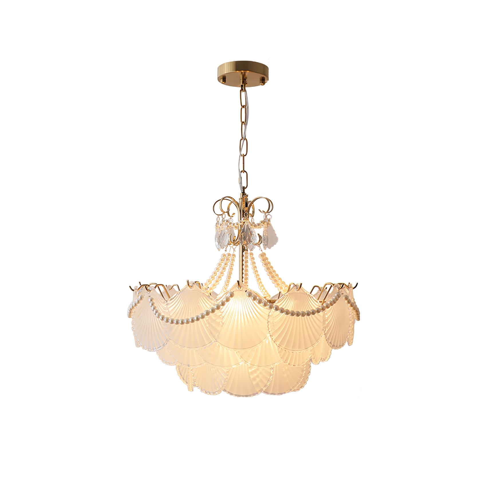 Shell Shade Crystal Chandelier