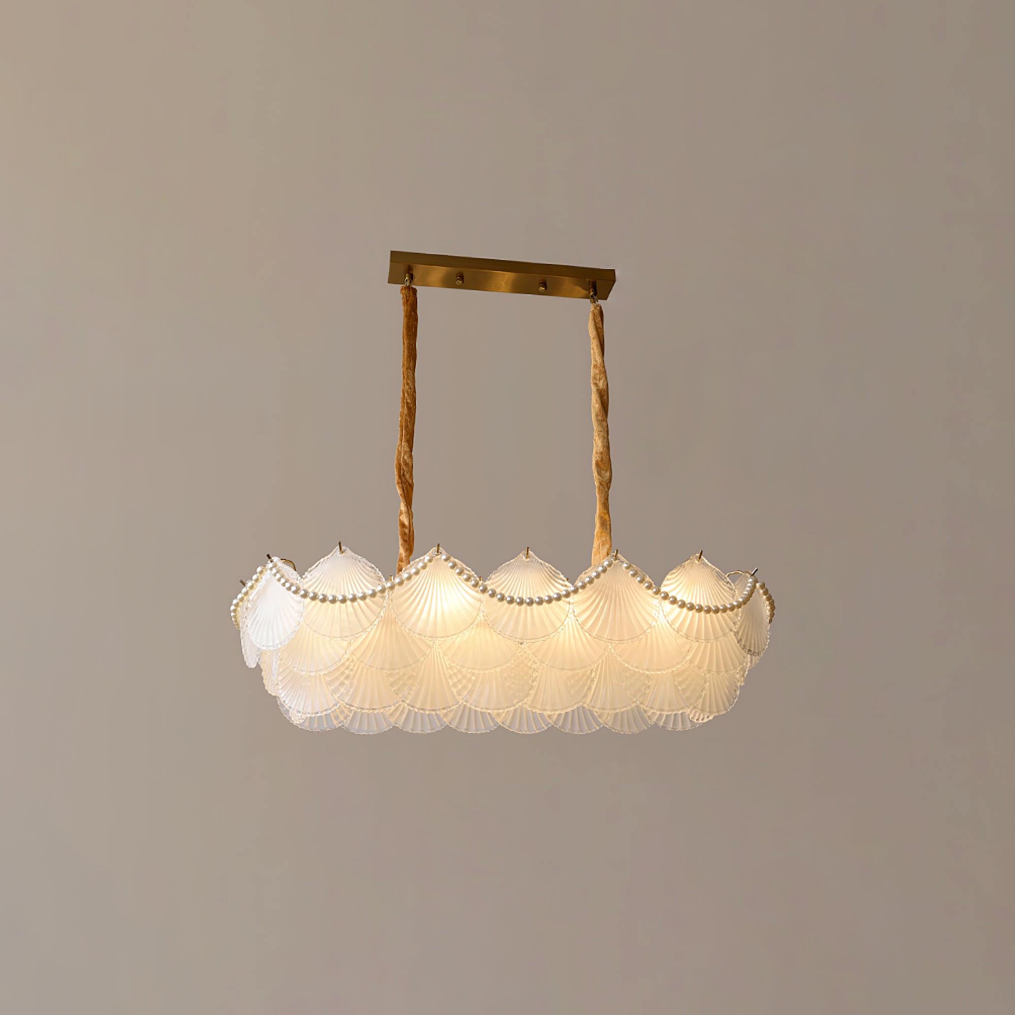 Shell Shade Crystal Chandelier