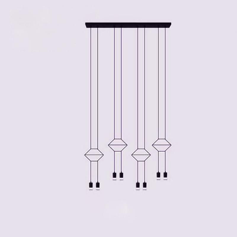 Lampes suspendues Lignes 2D